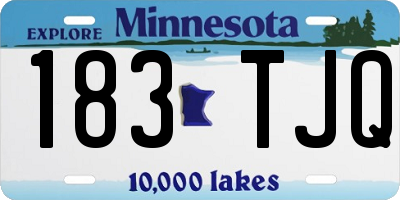 MN license plate 183TJQ