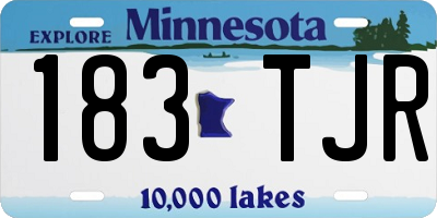 MN license plate 183TJR