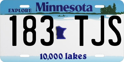 MN license plate 183TJS
