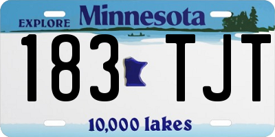 MN license plate 183TJT