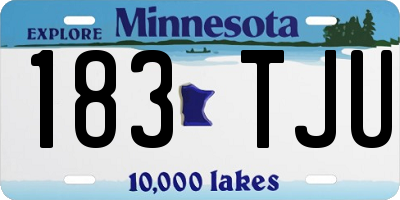 MN license plate 183TJU