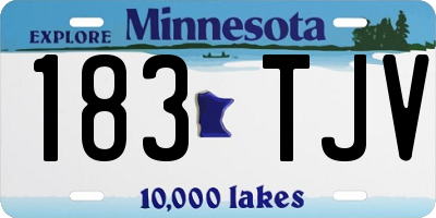 MN license plate 183TJV