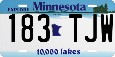 MN license plate 183TJW