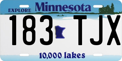 MN license plate 183TJX