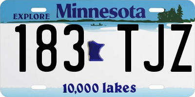 MN license plate 183TJZ