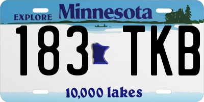 MN license plate 183TKB