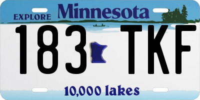 MN license plate 183TKF