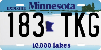 MN license plate 183TKG