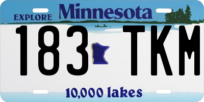 MN license plate 183TKM