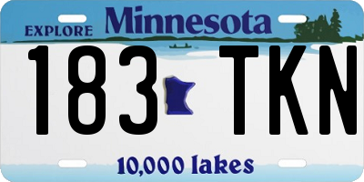 MN license plate 183TKN