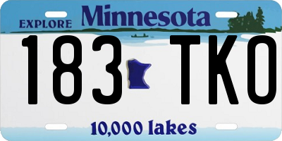 MN license plate 183TKO