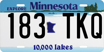 MN license plate 183TKQ