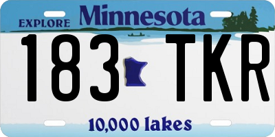MN license plate 183TKR