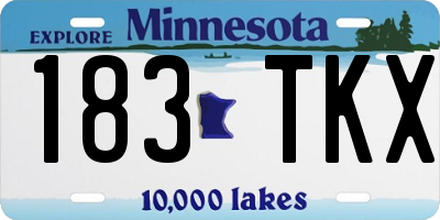MN license plate 183TKX