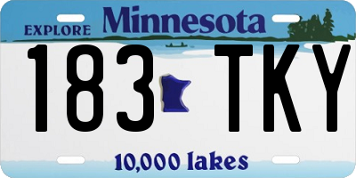 MN license plate 183TKY