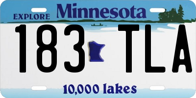 MN license plate 183TLA