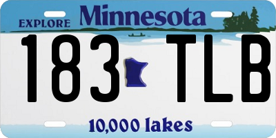 MN license plate 183TLB