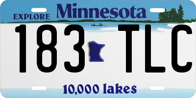 MN license plate 183TLC