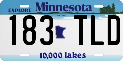 MN license plate 183TLD
