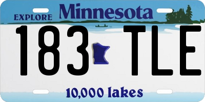 MN license plate 183TLE