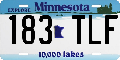 MN license plate 183TLF