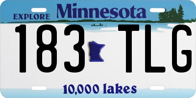 MN license plate 183TLG