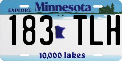 MN license plate 183TLH