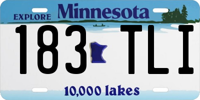 MN license plate 183TLI