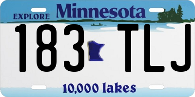 MN license plate 183TLJ