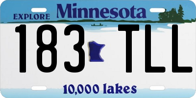 MN license plate 183TLL