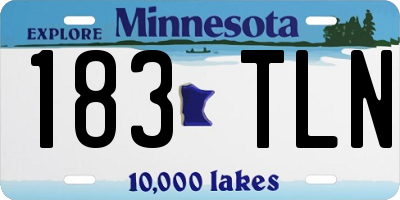 MN license plate 183TLN