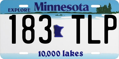 MN license plate 183TLP