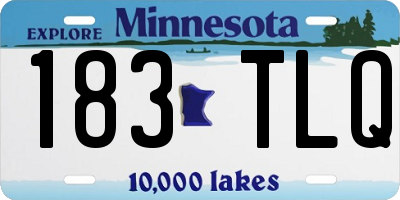 MN license plate 183TLQ