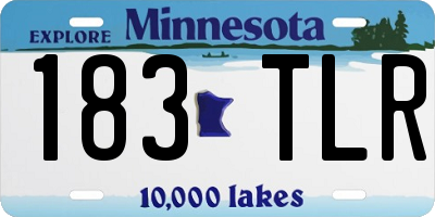 MN license plate 183TLR