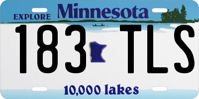 MN license plate 183TLS
