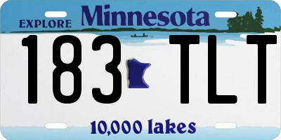 MN license plate 183TLT
