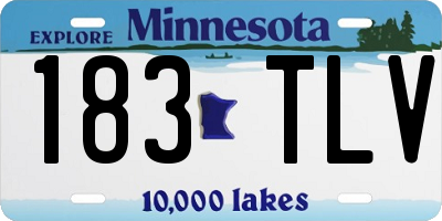 MN license plate 183TLV
