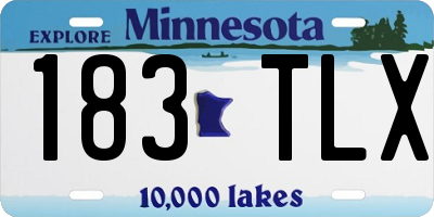 MN license plate 183TLX