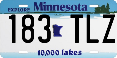 MN license plate 183TLZ