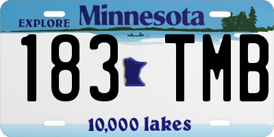 MN license plate 183TMB