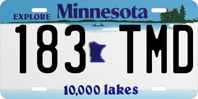 MN license plate 183TMD