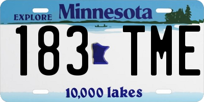 MN license plate 183TME