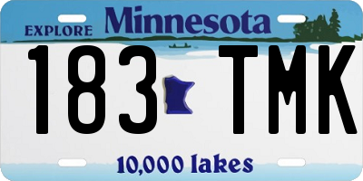 MN license plate 183TMK