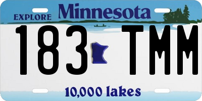 MN license plate 183TMM