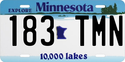 MN license plate 183TMN