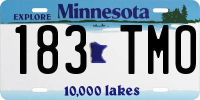 MN license plate 183TMO