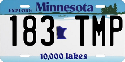 MN license plate 183TMP