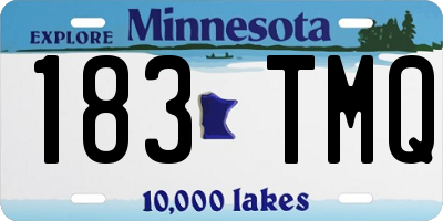 MN license plate 183TMQ