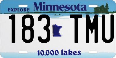 MN license plate 183TMU