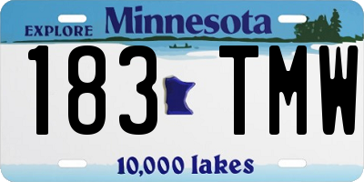 MN license plate 183TMW